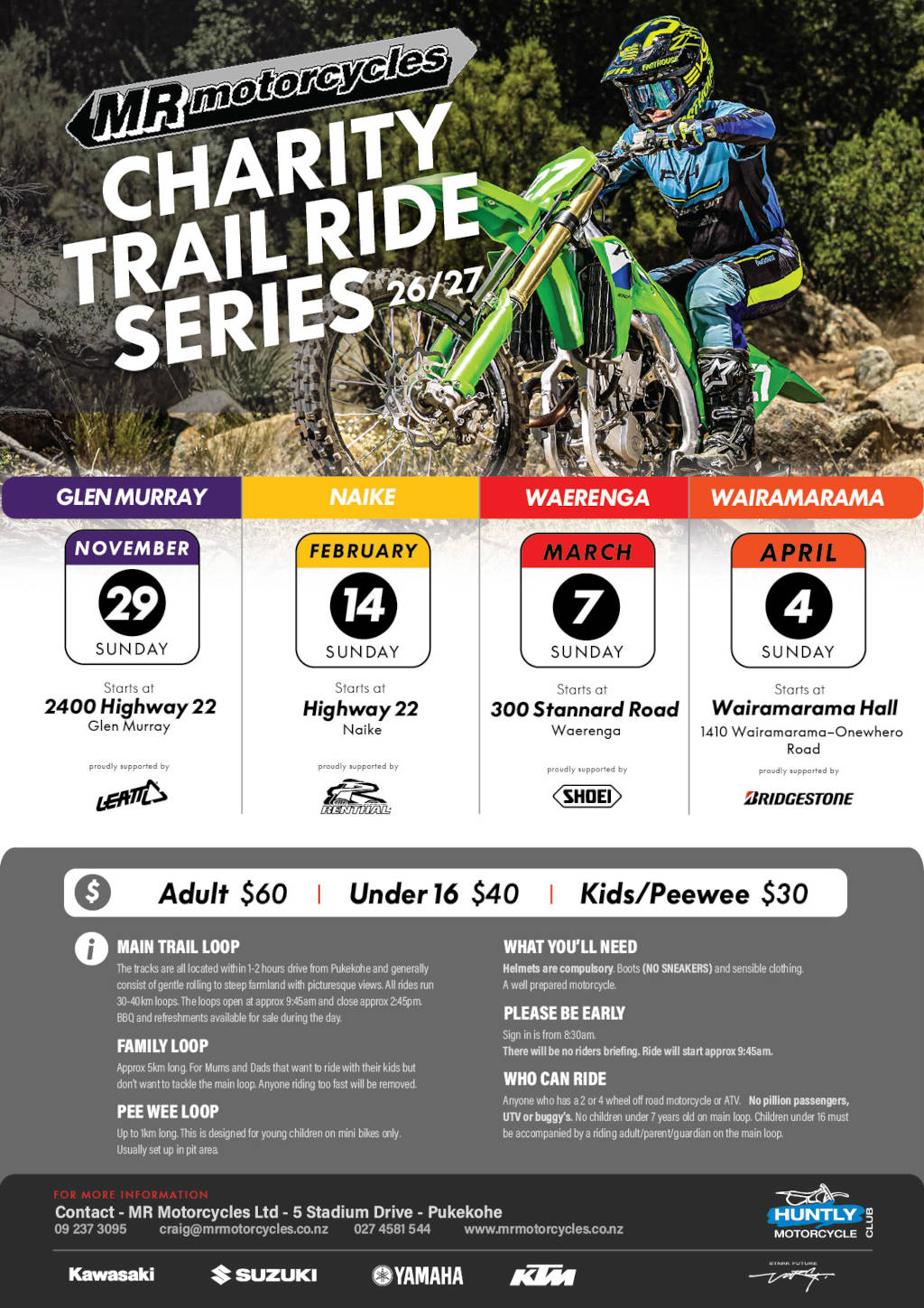 MR Motorcycles Glen Murray Trail Ride poster