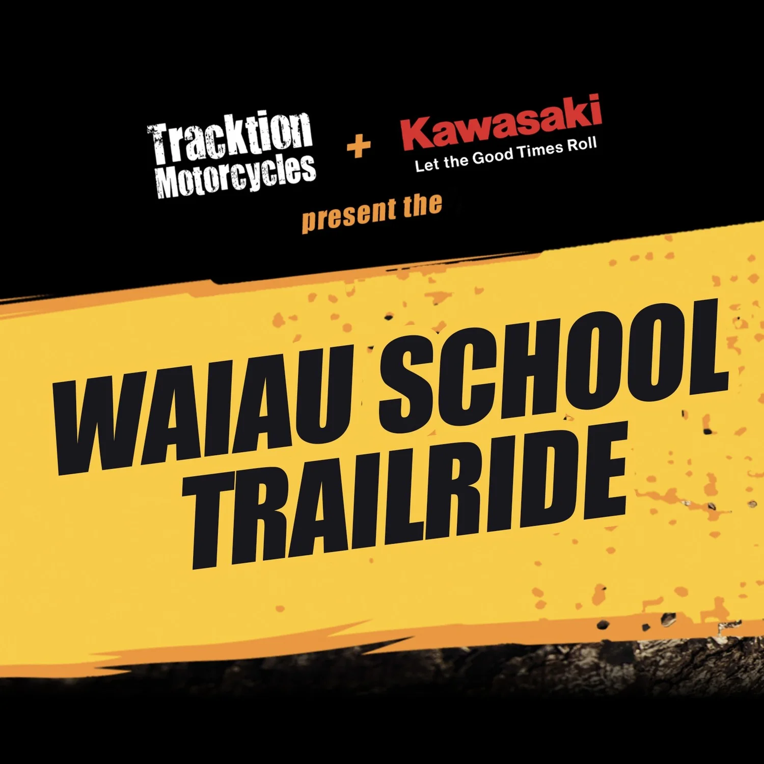 Tracktion Kawasaki Waiau School Trail Ride poster